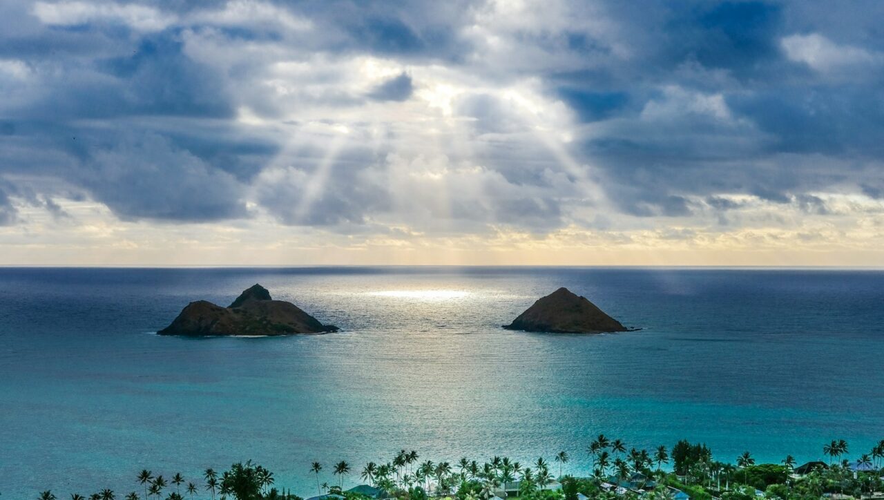 aerial island and beaches