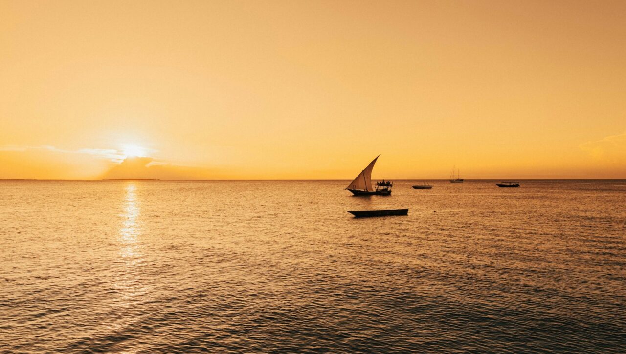 silhouette of sailboat